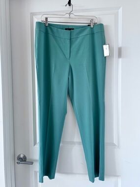 Nine West Teal Skinny Pants Size 10 Stretch Work Pants High Rise Office Career
